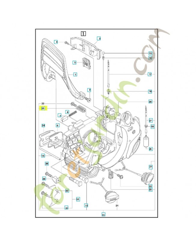 Amortisseur arrière 545063101. Pièce de rechange Husqvarna