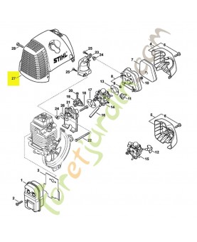 Capot moteur 4180-080-1600. Pièce de rechange Sithl 