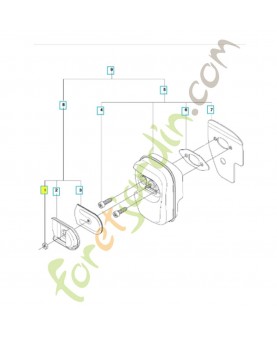 Écrou 574266401. Pièce de rechange Husqvarna 