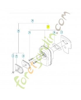 Silencieux 586094301 et 545032701. Pièce détachée Husqvarna