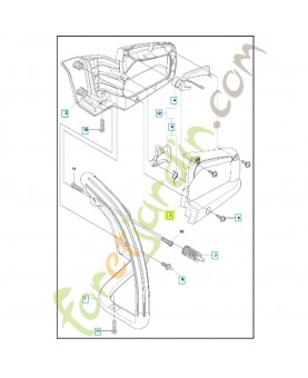 couvercle de poignée 545062301. Pièce de rechange Husqvarna