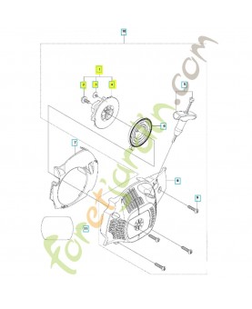 Poulie de lanceur 545008028. Pièce de rechange Husqvarna