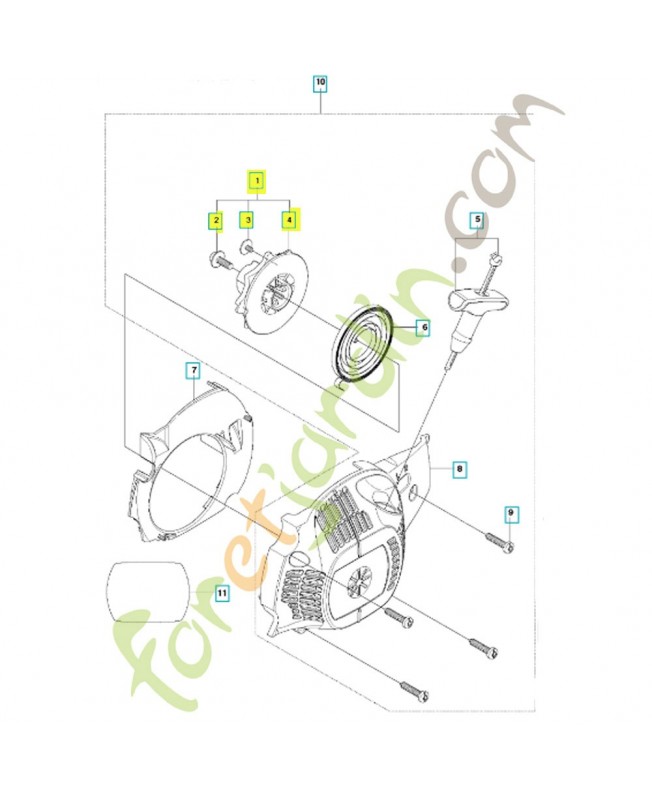 Poulie de lanceur 545008028. Pièce de rechange Husqvarna