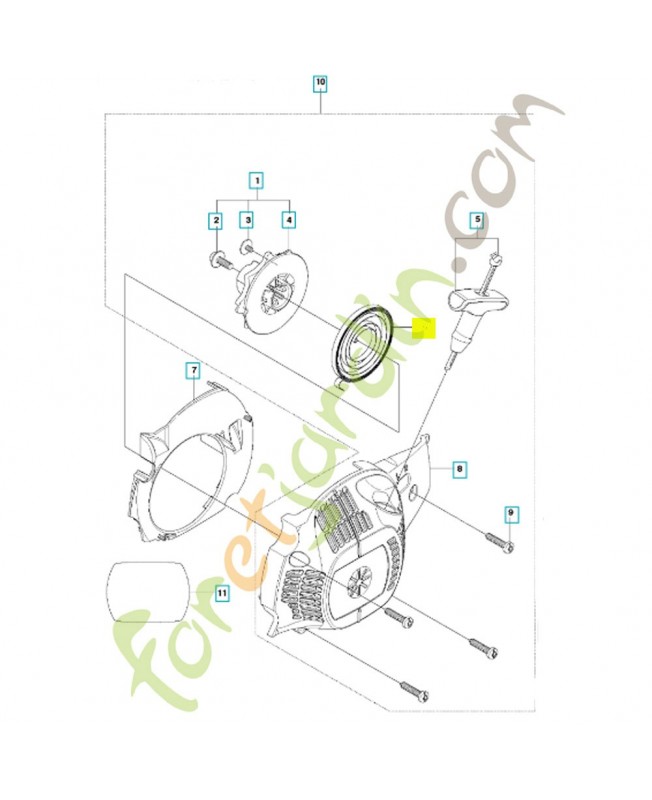 Ressort de lanceur husqvarna ref. 545008013 Remplace référence 530042095