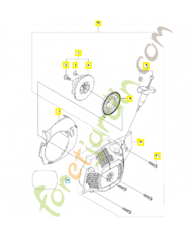 Lanceur complet référence 545008025 husqvarna