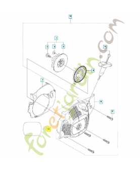autocollant 594914101 120 mark ii - Pièce détachée Husqvarna