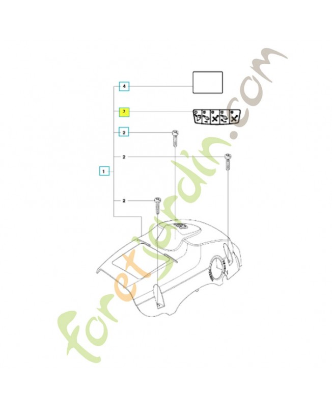 Autocollant 545116502. Pièce de rechange Husqvarna