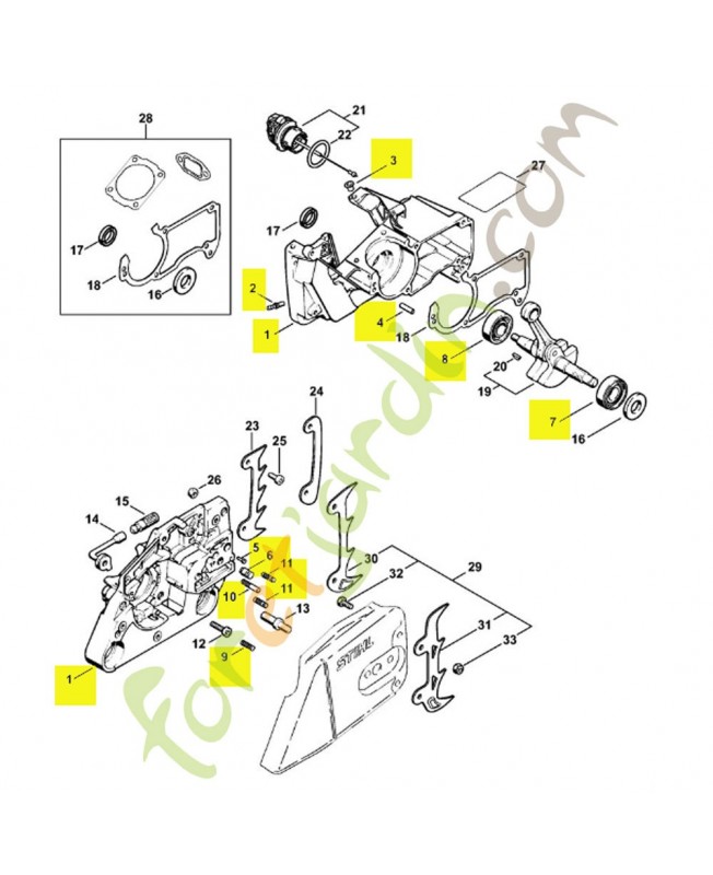 Carter du ventilateur stihl ref.1121-020-2125 Remplace référence 1121-080-1808 et 1121-020-2117