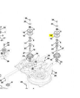 Moitie poulie courroie trapezo