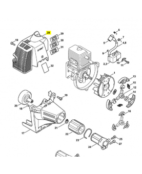 Capot moteur 4137-080-1604. Pièce de rechange Sithl