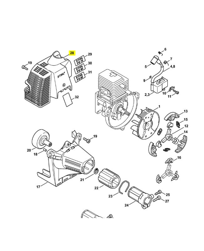 Capot moteur 4137-080-1604. Pièce de rechange Sithl 
