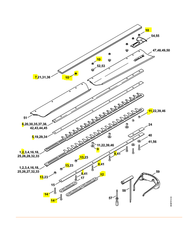 Barre de coupe 75 cm Barre de coupe 75 cm