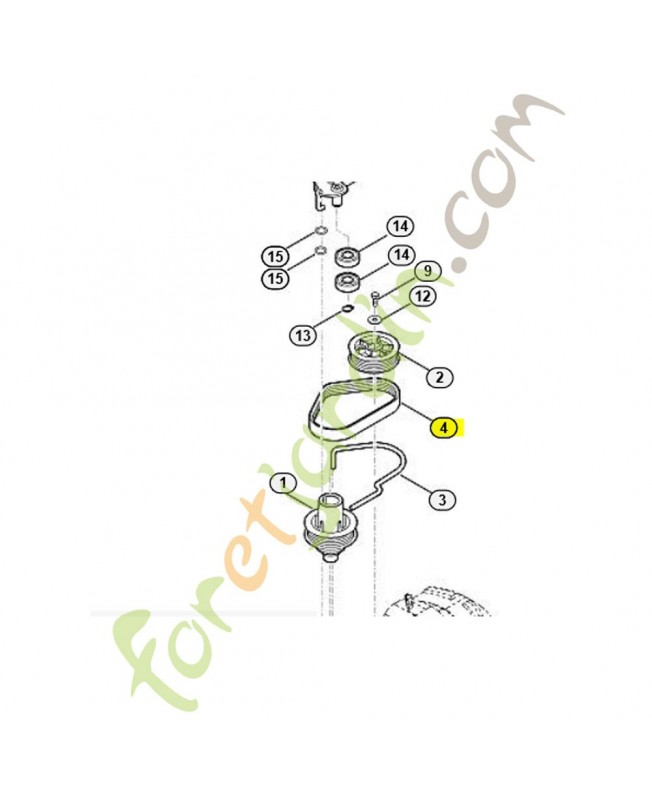 Courroie trapezoidale 6241-711-5001. Pièce détachée Stihl 