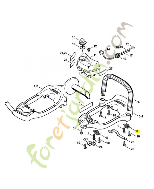 Ressort 4237-791-3101. Pièce de rechange Sithl / Vicking