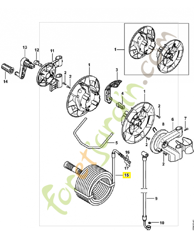 Flexible haute pression DN 6, 15 m 4788-500-0800. Pièce détachée Stihl / Vicking Flexible haute pression DN 6, 15 m 4788-500-0800. Pièce détachée Stihl / Vicking