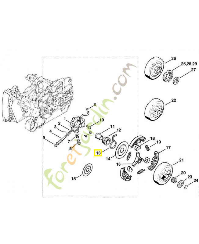 Ressort 1128-647-2400. Pièce de rechange Sithl / Vicking