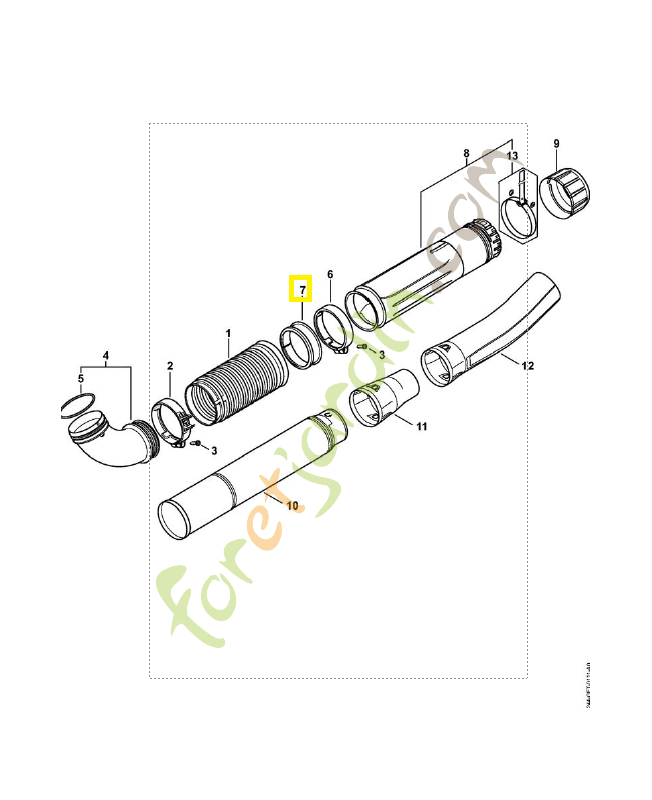 Anneau de glissement 4282-701-6301. Pièce détachée Stihl / Vicking