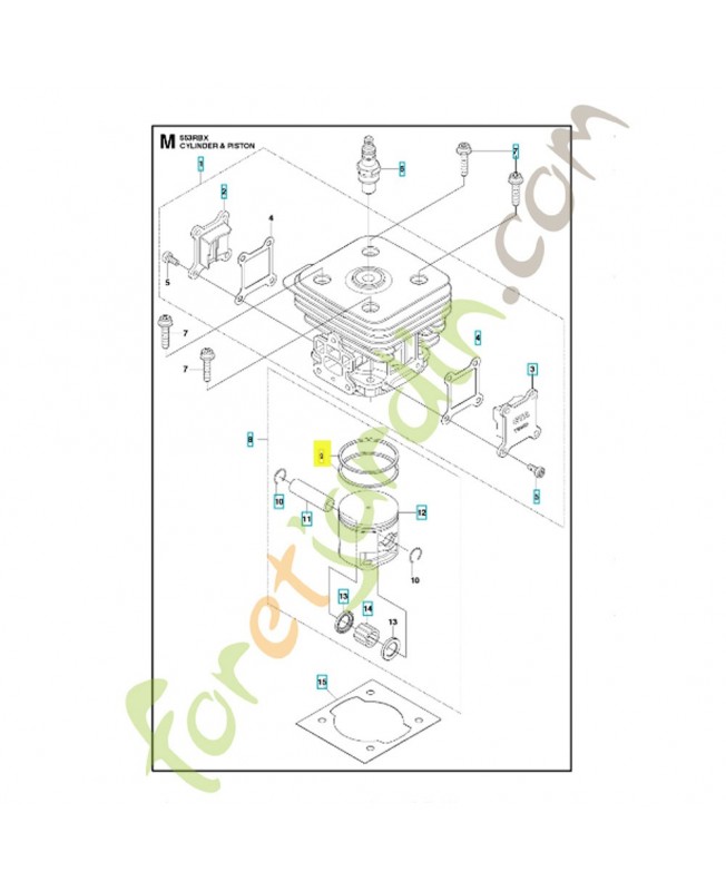 segment husqvarna ref. 512311201 Remplace référence 521745501.