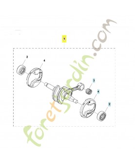 Vilebrequin complet 576665903. Pièce détachée Husqvarna