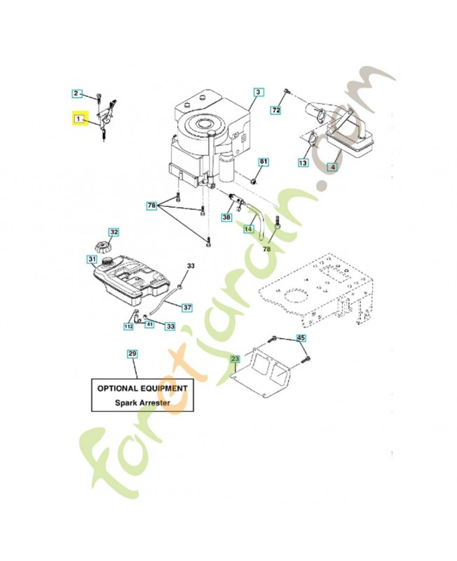 Levier accélérateur autoportée 532176636. Pièce de rechange Husqvarna Levier accélérateur autoportée 532176636. Pièce de rechange Husqvarna