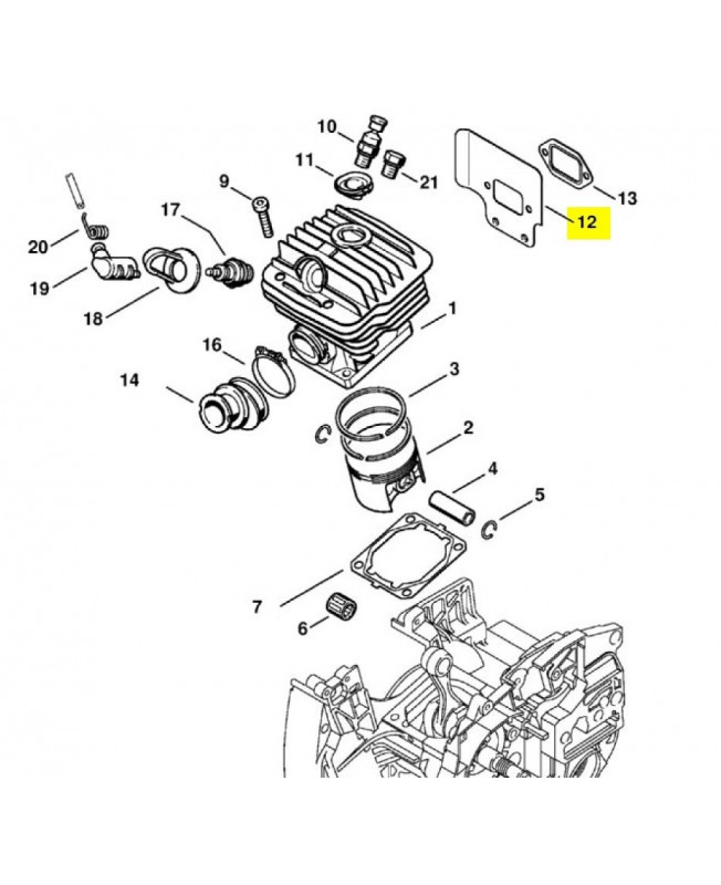Tôle de refroidissement Stihl réf. 1128-141-3200