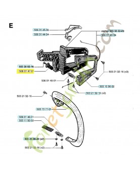 Anti-vibration 506014701. Pièce de rechange Husqvarna 