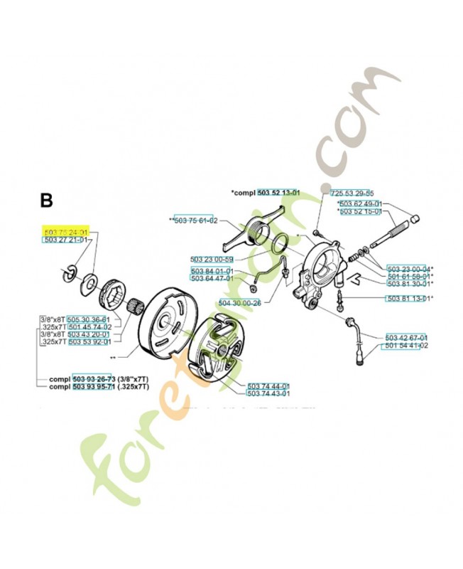 Rondelle 503752401. Pièce de rechange Husqvarna