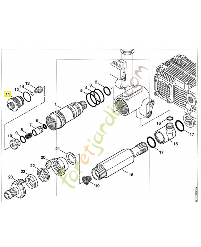 Vis creuse 4747-513-0700. Pièce détachée Stihl / Vicking