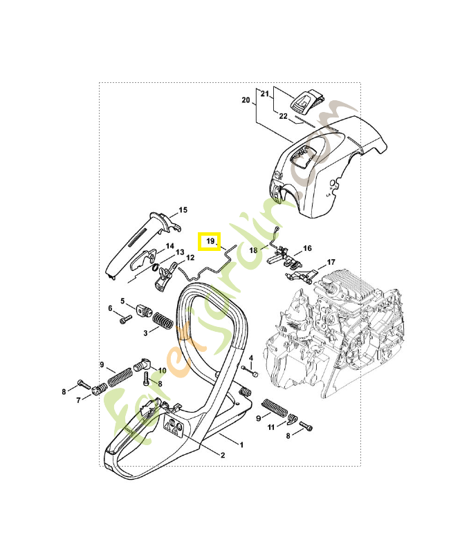 Tringlerie des gaz référence 1139-182-1500