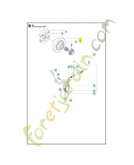 Cloche d embrayage 537291604. Pièce de rechange Husqvarna
