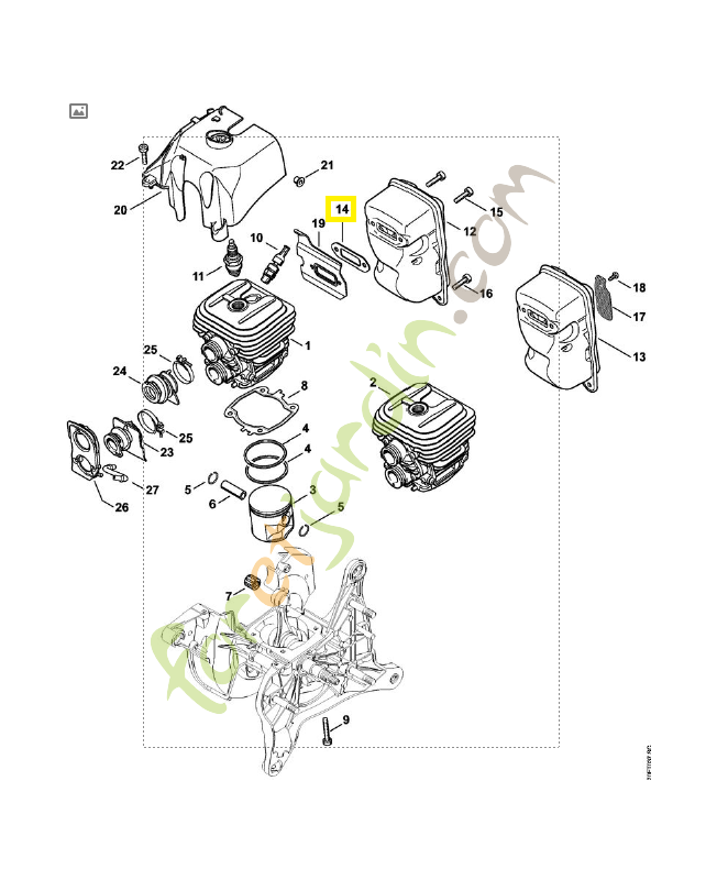 Joint d'echappement 4238-149-0600. Pièce de rechange Sithl 