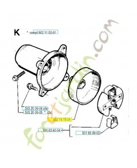 cloche d'embrayage 502117701. Pièce de rechange Husqvarna