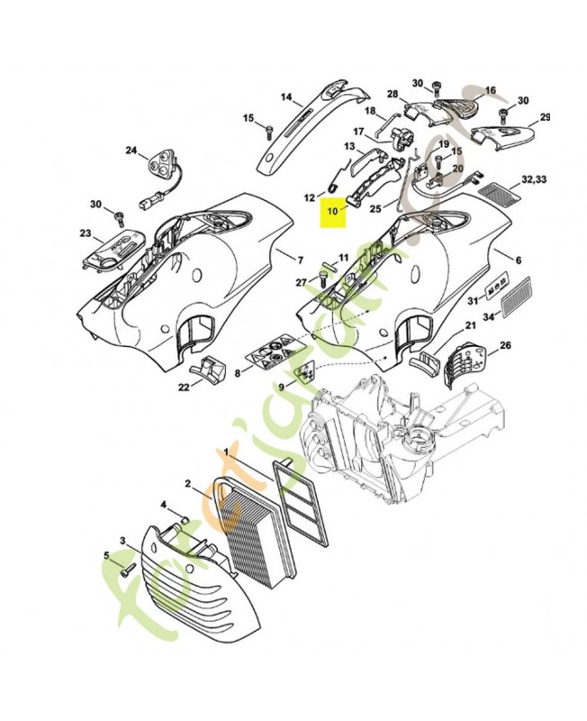 Manette des gaz référence 4238-182-1000