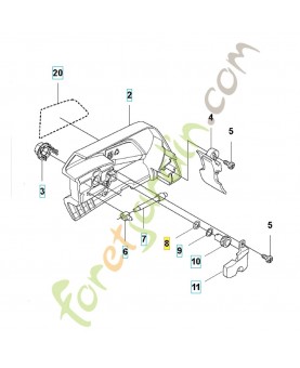 Anneau en 0 6.75 x 1.78 740480702. Pièce de rechange Husqvarna 
