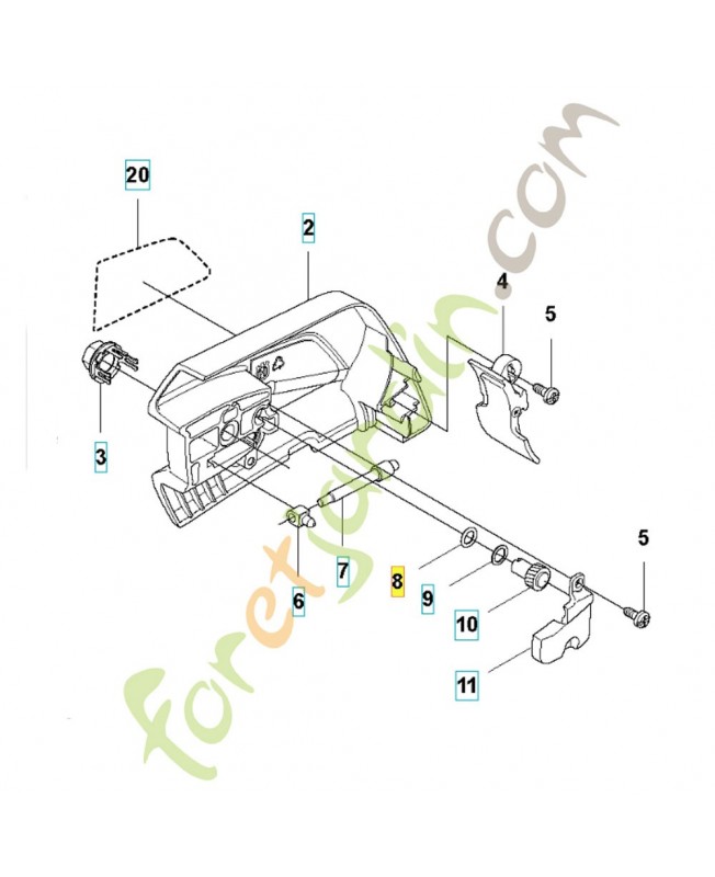 Anneau en 0 6.75 x 1.78 740480702. Pièce de rechange Husqvarna 