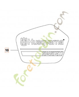autocollant référence 587262502 husqvarna Remplace référence 587262501