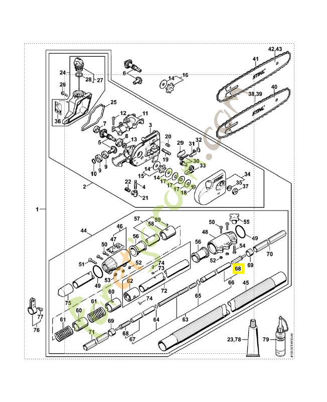 Entraineur 4182-740-3501. Pièce de rechange Sithl / Vicking