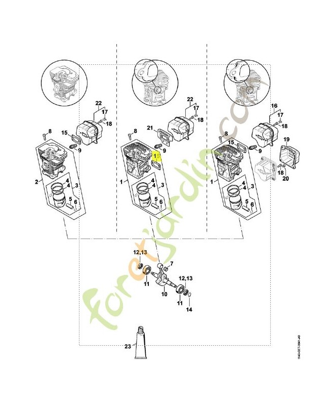 Joint de silencieux 1140-149-0600. Pièce détachée Stihl