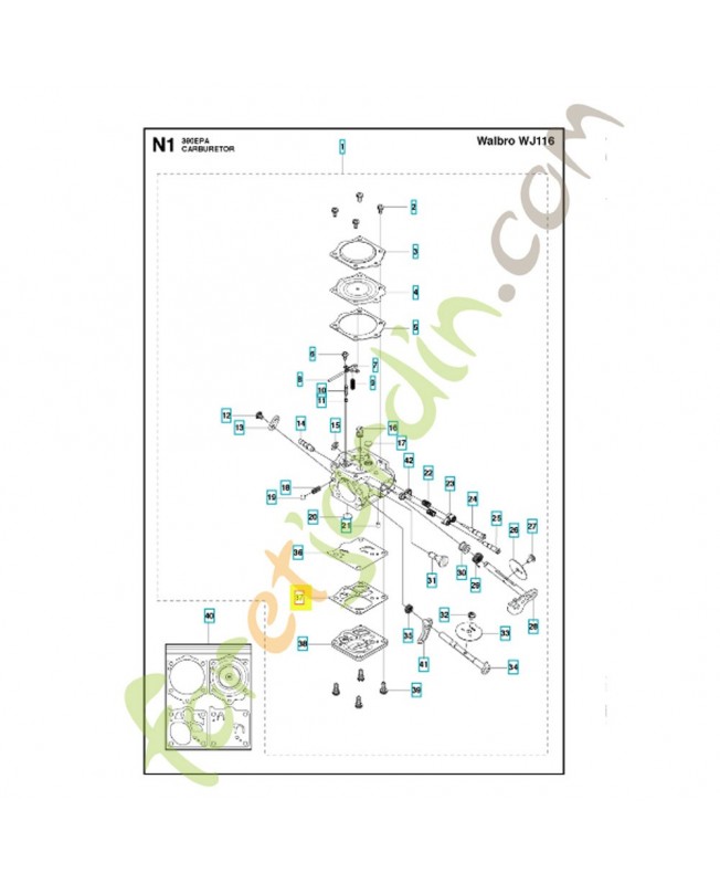 Joint 503117201. Pièce de rechange Husqvarna 