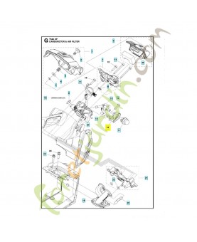 Commande de starter 574366401. Pièce de rechange Husqvarna 