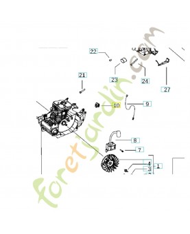 bouton d'arret 538243440 husqvarna