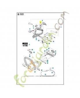 Commande d´accélération 506014405. Pièce de rechange Husqvarna