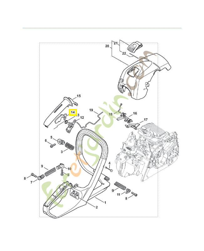 Levier 1139-182-0800 stihl