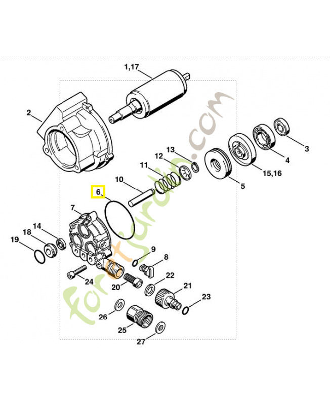 Anneau 80,6x2,62 9645-945-8588. Pièce de rechange Sithl / Vicking