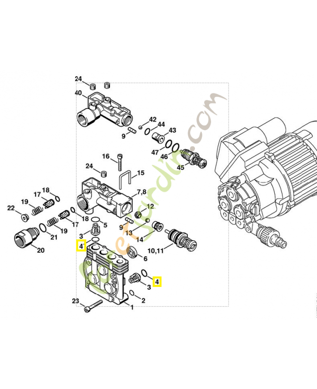 Joint torique 12x2 9645-951-3341. Pièce de rechange Sithl / Vicking