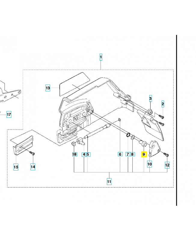 Pignon gauche husqvarna référence 537079402