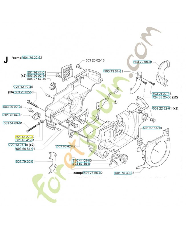 Frein tendeur de chaine husqvarna ref. 501452702 Remplace référence 501452701