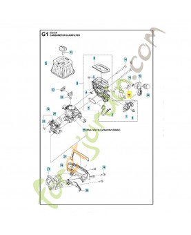 Durite d'essence 523056801. Pièce de rechange Husqvarna 