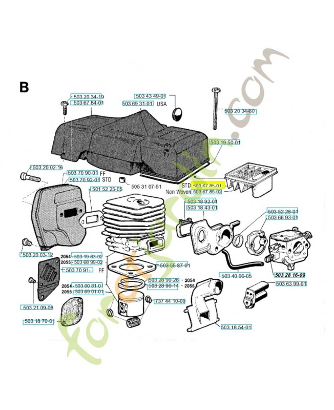 Filtre a air référence 503678501 husqvarna