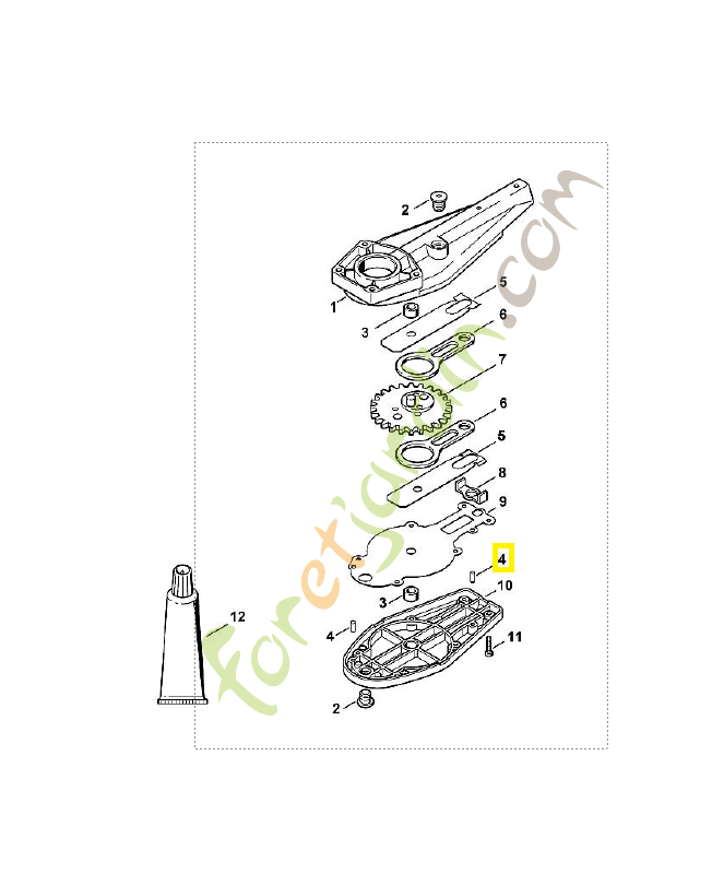 Goupille 4m/6x12 9381-003-2070. Pièce de rechange Sithl / Vicking
